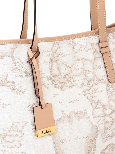 GEO CLASSIC Sac cabas en cuir mixte blanc - Sacs pour Femme