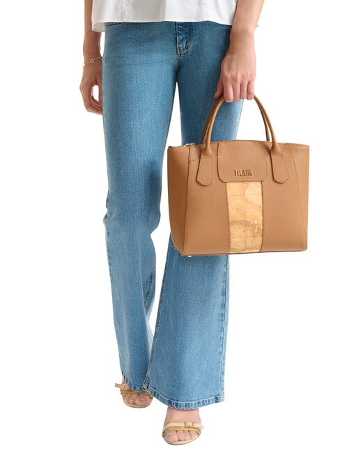 BLOO CITY Sac &agrave; main avec bandouli&egrave;re TABAC - Sacs pour Femme