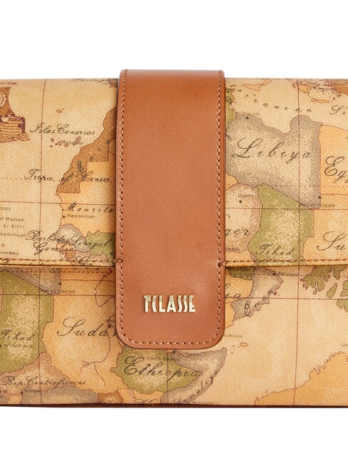 GEO CLASSIC Sac bandouli&egrave;re &agrave; rabat NATUREL - Sacs pour Femme