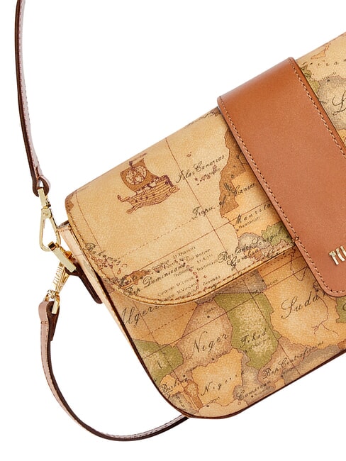 GEO CLASSIC Sac bandouli&egrave;re &agrave; rabat NATUREL - Sacs pour Femme