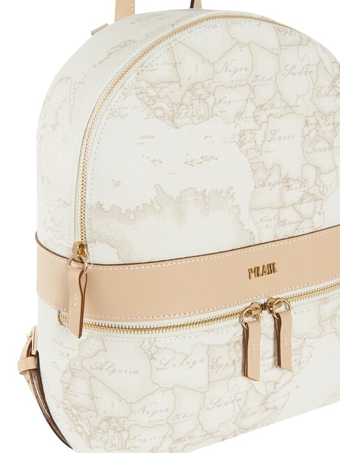 GEO CLASSIC Sac &agrave; dos avec poche avant et arri&egrave;re blanc - Sacs pour Femme