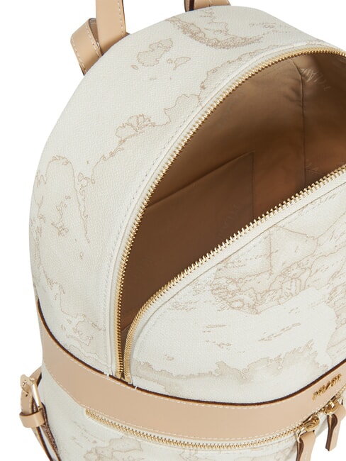 GEO CLASSIC Sac &agrave; dos avec poche avant et arri&egrave;re blanc - Sacs pour Femme