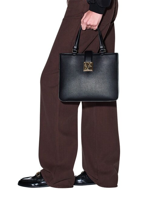 AMY Sac &agrave; main, cabas avec bandouli&egrave;re noir - Sacs pour Femme