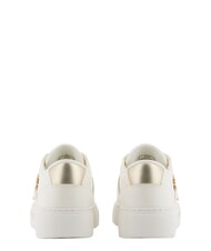 ARMANI EXCHANGE KURT Baskets blanc cass&eacute; + or p&acirc;le - Chaussures unisexe - 2