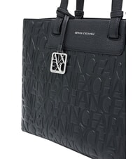 ARMANI EXCHANGE A|X ALL OVER sac &agrave; bandouli&egrave;re noir - Sacs pour Femme - 6