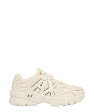 ARMANI EXCHANGE SPEED Baskets blanc cass&eacute; + or p&acirc;le - Chaussures unisexe - 5