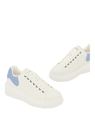 ARMANI EXCHANGE SUPER MINI-TUMBLED Baskets blanc cass&eacute; + glacial - Chaussures Femme - 5