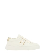 ARMANI EXCHANGE KURT Baskets blanc cass&eacute; + or p&acirc;le - Chaussures unisexe - 4
