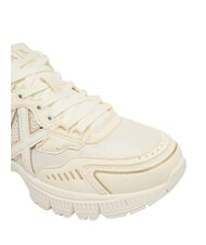 ARMANI EXCHANGE SPEED Baskets blanc cass&eacute; + or p&acirc;le - Chaussures unisexe - 6