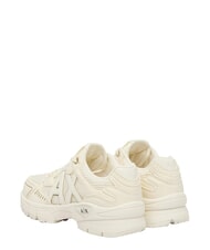 ARMANI EXCHANGE SPEED Baskets blanc cass&eacute; + or p&acirc;le - Chaussures unisexe - 4