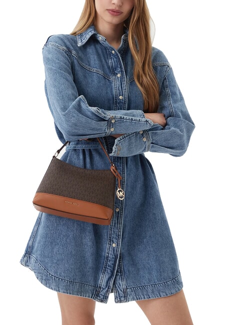 ANDIE sac bandouli&egrave;re brun/gland - Sacs pour Femme