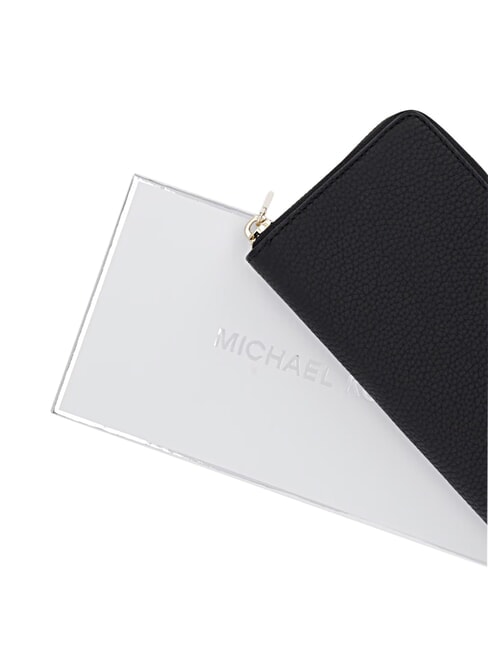 JET SET portefeuille en cuir noir - Portefeuilles Femme