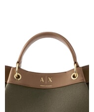ARMANI EXCHANGE WAVE Sac de courses avec bandouli&egrave;re savane/min&eacute;ral - Sacs pour Femme - 4