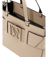 ARMANI EXCHANGE A|X BUCKLE Sac &agrave; main, avec bandouli&egrave;re sable - Sacs pour Femme - 7