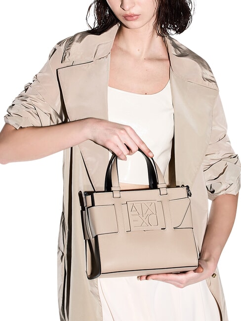 SUSIE Cabas pour sac &agrave; main, avec bandouli&egrave;re sable - Sacs pour Femme