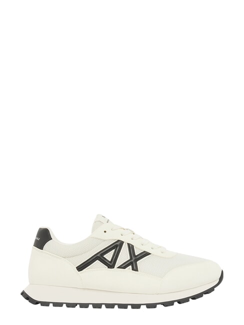 DROP MICROSUEDE Baskets avec logo contrast&eacute; blanc cass&eacute; + noir - Chaussures Homme