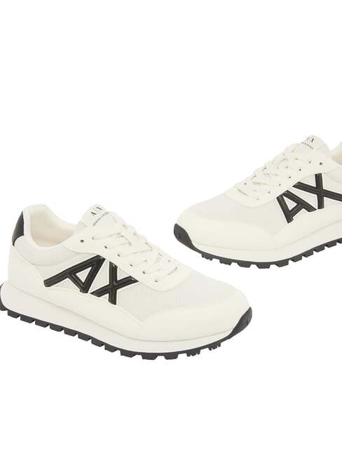 DROP MICROSUEDE Baskets avec logo contrast&eacute; blanc cass&eacute; + noir - Chaussures Homme