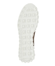 ARMANI EXCHANGE DROP MICROSUEDE Baskets avec logo lat&eacute;ral sable et blanc cass&eacute; - Chaussures Femme - 6