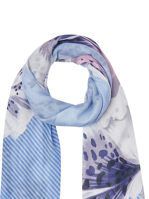 FLOWER ORCHID Foulard vague bleu vif - &Eacute;charpes