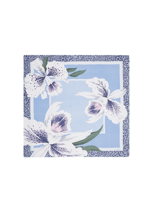 FLOWER ORCHID Foulard vague bleu vif - &Eacute;charpes