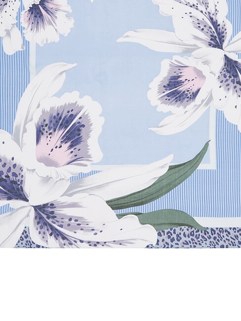 FLOWER ORCHID Foulard vague bleu vif - &Eacute;charpes