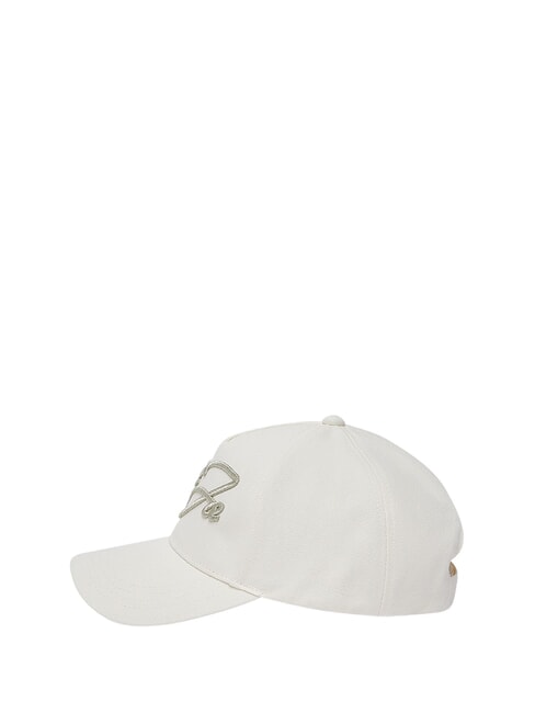 LOGO STRIPED Casquette &agrave; visi&egrave;re cr&egrave;me blanche - Bonnets