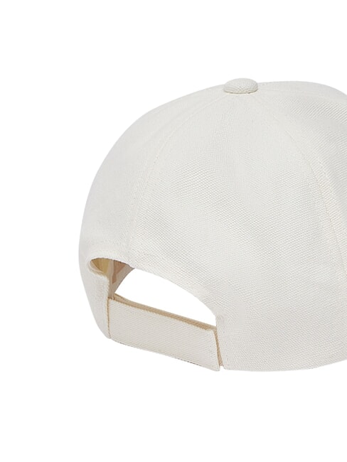 LOGO STRIPED Casquette &agrave; visi&egrave;re cr&egrave;me blanche - Bonnets