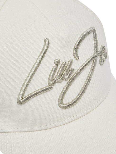 LOGO STRIPED Casquette &agrave; visi&egrave;re cr&egrave;me blanche - Bonnets
