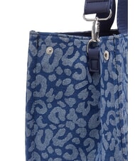 LIUJO LOGO STRASS Sac &agrave; main avec bandouli&egrave;re den.blue animalier - Sacs pour Femme - 5