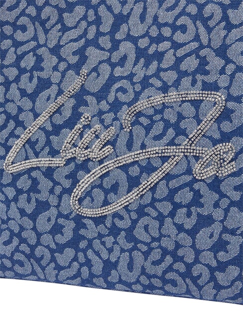 LOGO STRASS Sac &agrave; main avec bandouli&egrave;re den.blue animalier - Sacs pour Femme