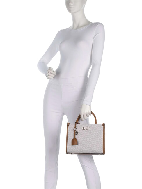 RIDHI Sac &agrave; main avec bandouli&egrave;re s&eacute;quoia naturel/rouge - Sacs pour Femme