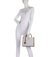 LIUJO RIDHI Sac &agrave; main avec bandouli&egrave;re s&eacute;quoia naturel/rouge - Sacs pour Femme - 7