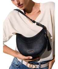 LIUJO CIRRY Sac bandouli&egrave;re moyen avec breloque NOIR - Sacs pour Femme - 2