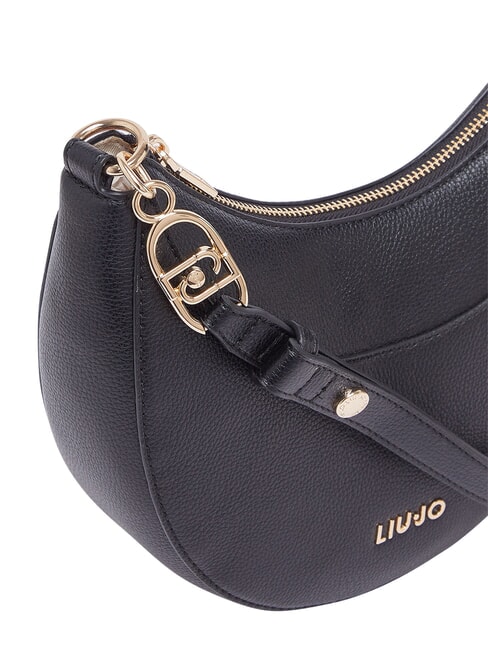 CIRRY Sac bandouli&egrave;re moyen avec breloque NOIR - Sacs pour Femme