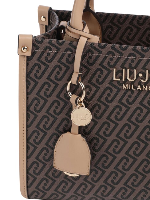 RIDHI Sac &agrave; main avec bandouli&egrave;re brun fonc&eacute;/poudre fonc&eacute;e - Sacs pour Femme