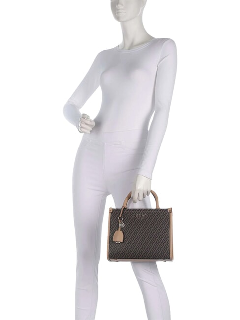 RIDHI Sac &agrave; main avec bandouli&egrave;re brun fonc&eacute;/poudre fonc&eacute;e - Sacs pour Femme