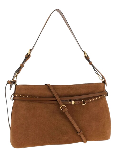 BELT BAG Grand sac en cuir marron - lion-or antique - Sacs pour Femme