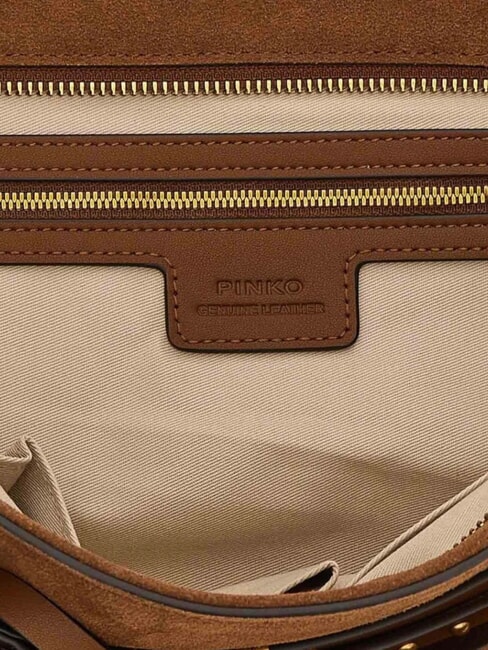 BELT BAG Grand sac en cuir marron - lion-or antique - Sacs pour Femme