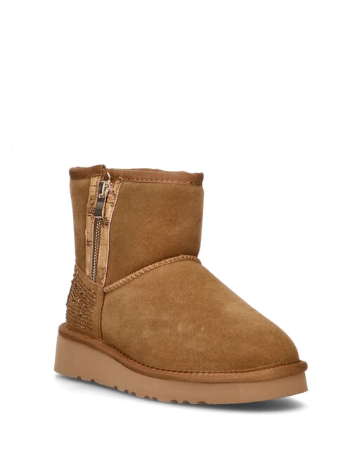 GEO bottines en cuir chameau - Chaussures Femme