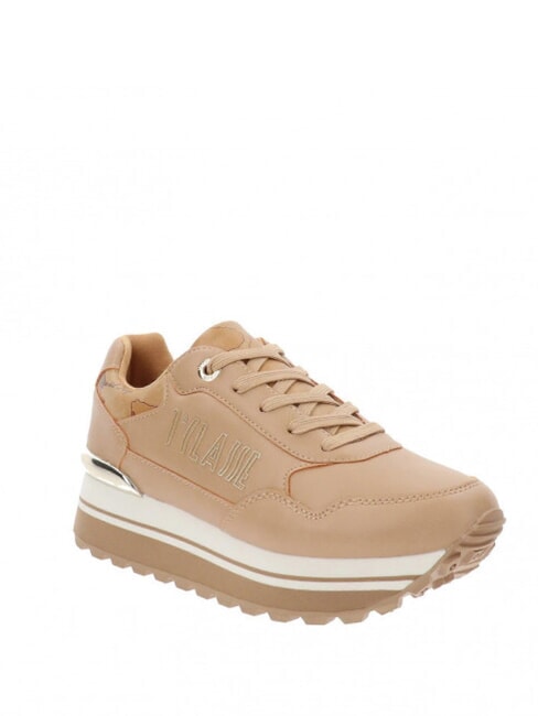 GEO baskets montantes noisette/beige g&eacute;om&eacute;trique - Chaussures Femme