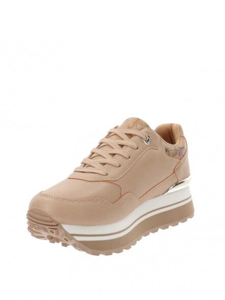 GEO baskets montantes noisette/beige g&eacute;om&eacute;trique - Chaussures Femme