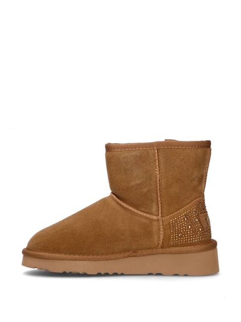 GEO bottines en cuir chameau - Chaussures Femme