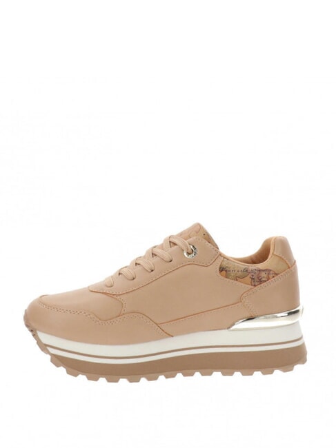 GEO baskets montantes noisette/beige g&eacute;om&eacute;trique - Chaussures Femme