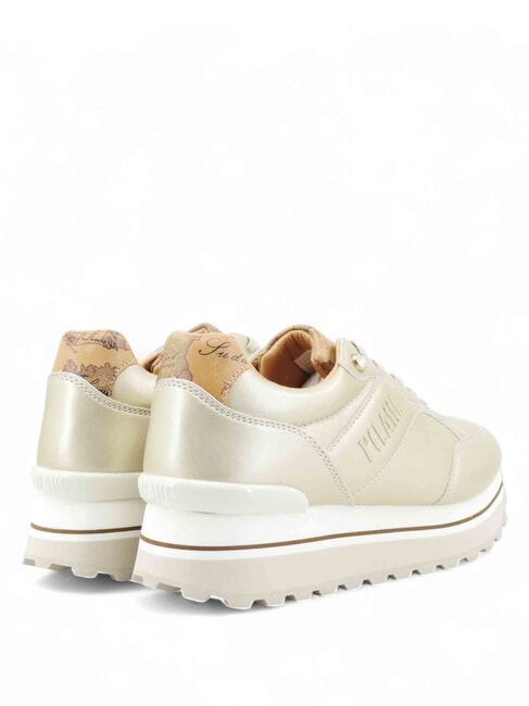GEO Baskets &agrave; logo beige champagne/g&eacute;o - Chaussures Femme
