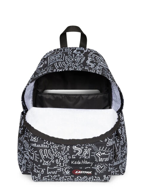 PADDED DAY PAK'R Sac &agrave; dos pour ordinateur portable 14" Keith Haring Noir - Sacs &agrave; dos pour l'&Eacute;cole & les Loisirs