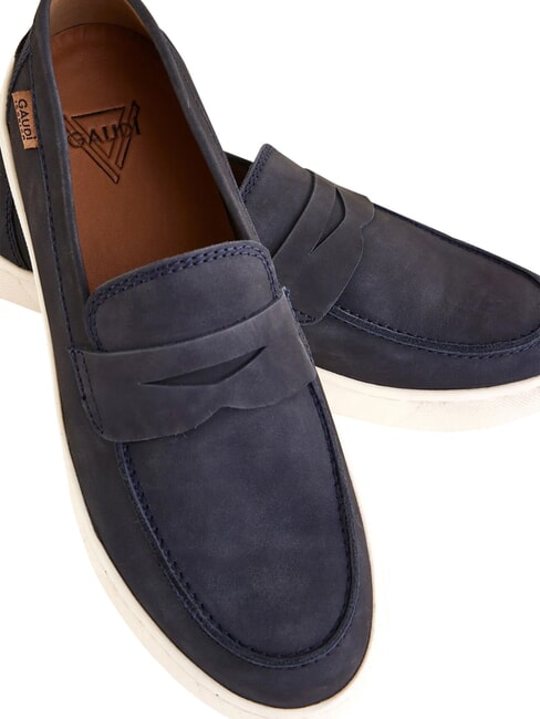 DENIS mocassins en cuir marine - Chaussures Femme