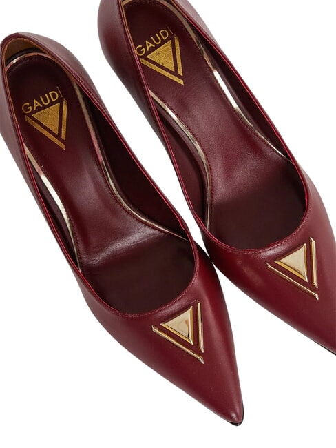 COLETTE D&eacute;collet&eacute; en cuir Bourgogne - Chaussures Femme