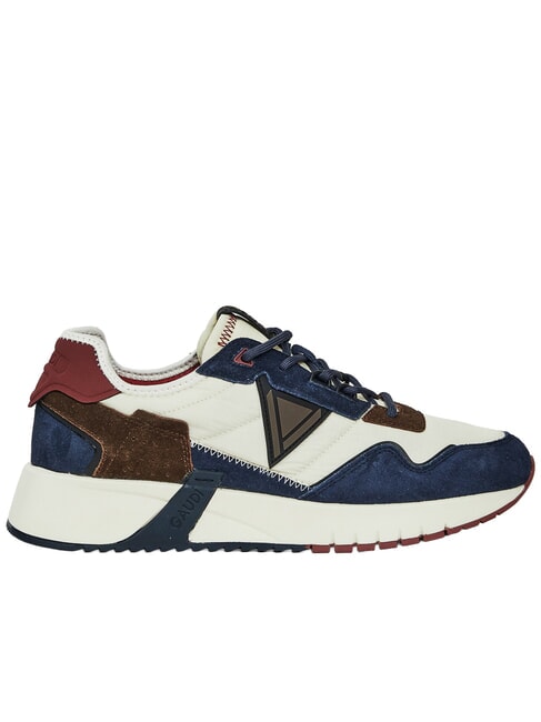 ICONICA Baskets en cuir mixte marine/tofu - Chaussures Homme