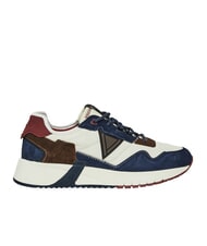 GAUD&Igrave; ICONICA Baskets en cuir mixte marine/tofu - Chaussures Homme - 2