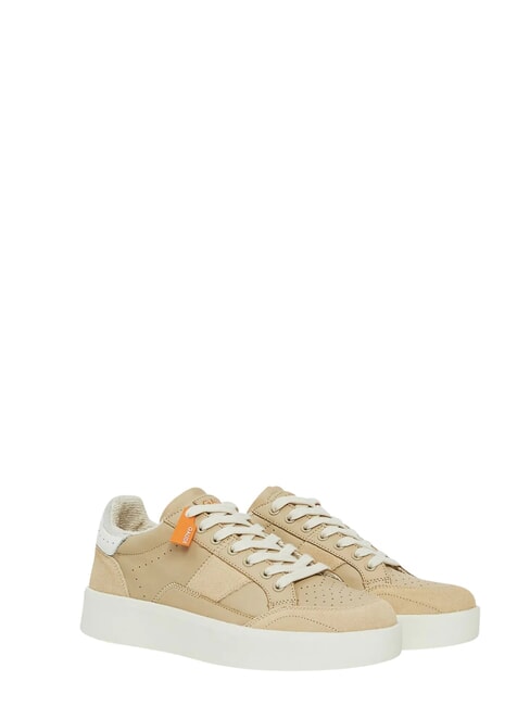 FUSION Baskets en cuir BEIGE - Chaussures Homme